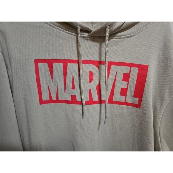 Men's Marvel Hoodie Sweatshirt Size XL Light Beige NEW - Picture 2 of 14